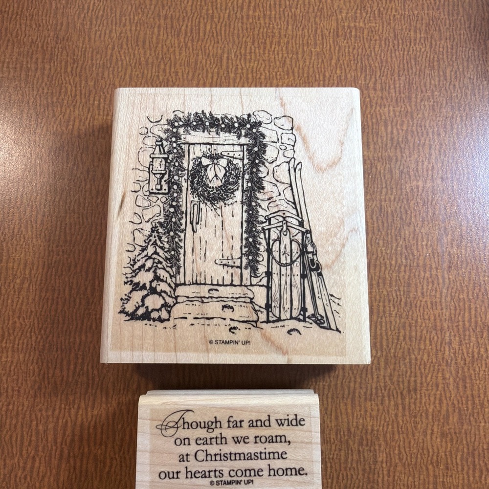 Set Of 2 Stampin Up Home For Christmas Stamps